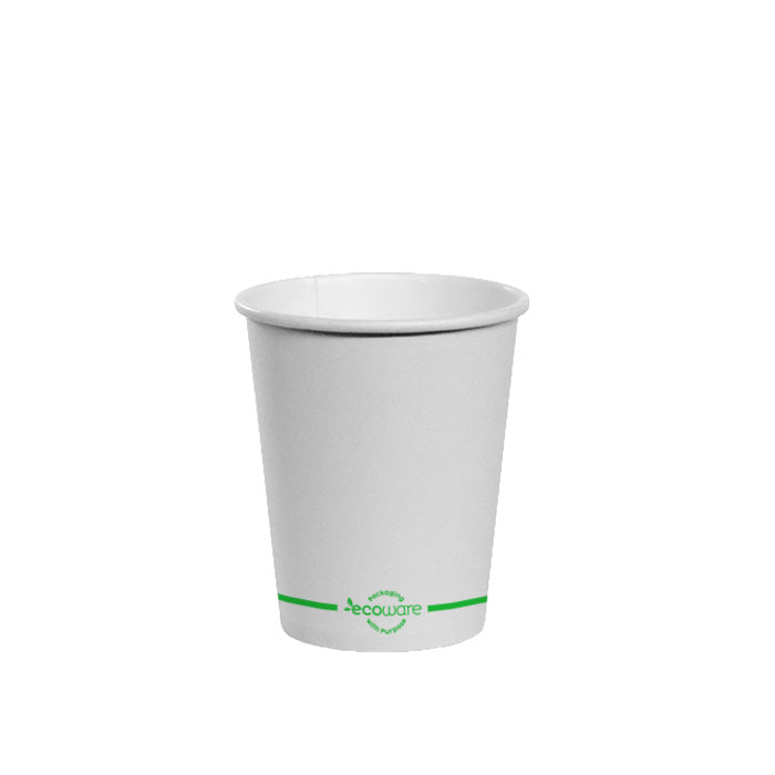 ecoware 6oz PLA Lined Single Wall Hot Cup White 80mm (Carton of 1000)