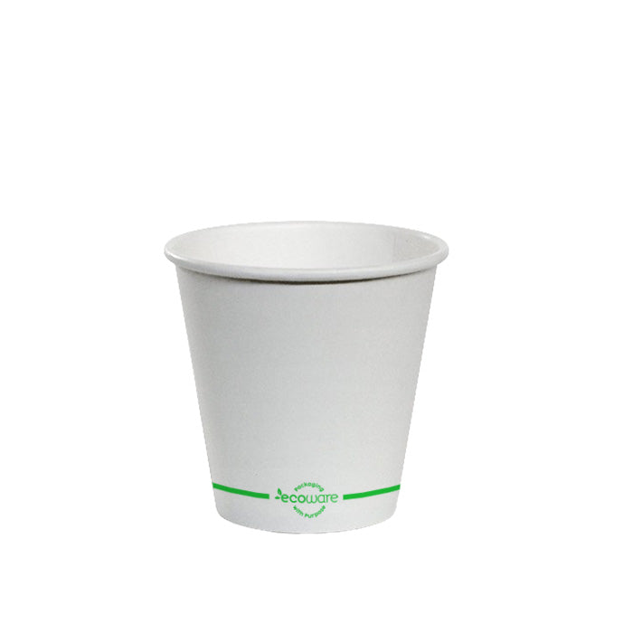 ecoware 8oz PLA Lined Single Wall Hot Cup White 90mm (Carton of 1000)
