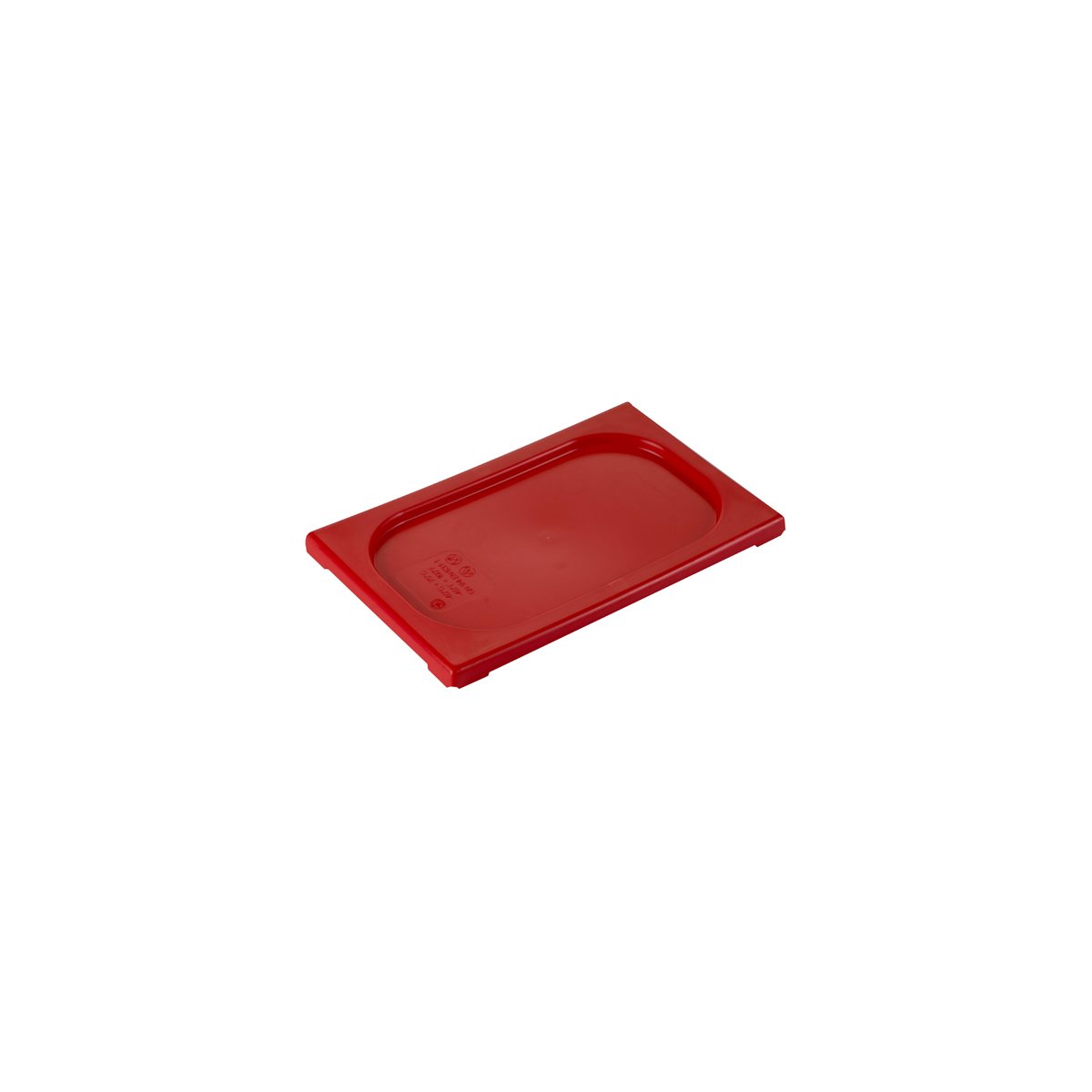 Inox Macel Gastronorm Lid Polypropylene 1/4 GN Red 265x162x20mm