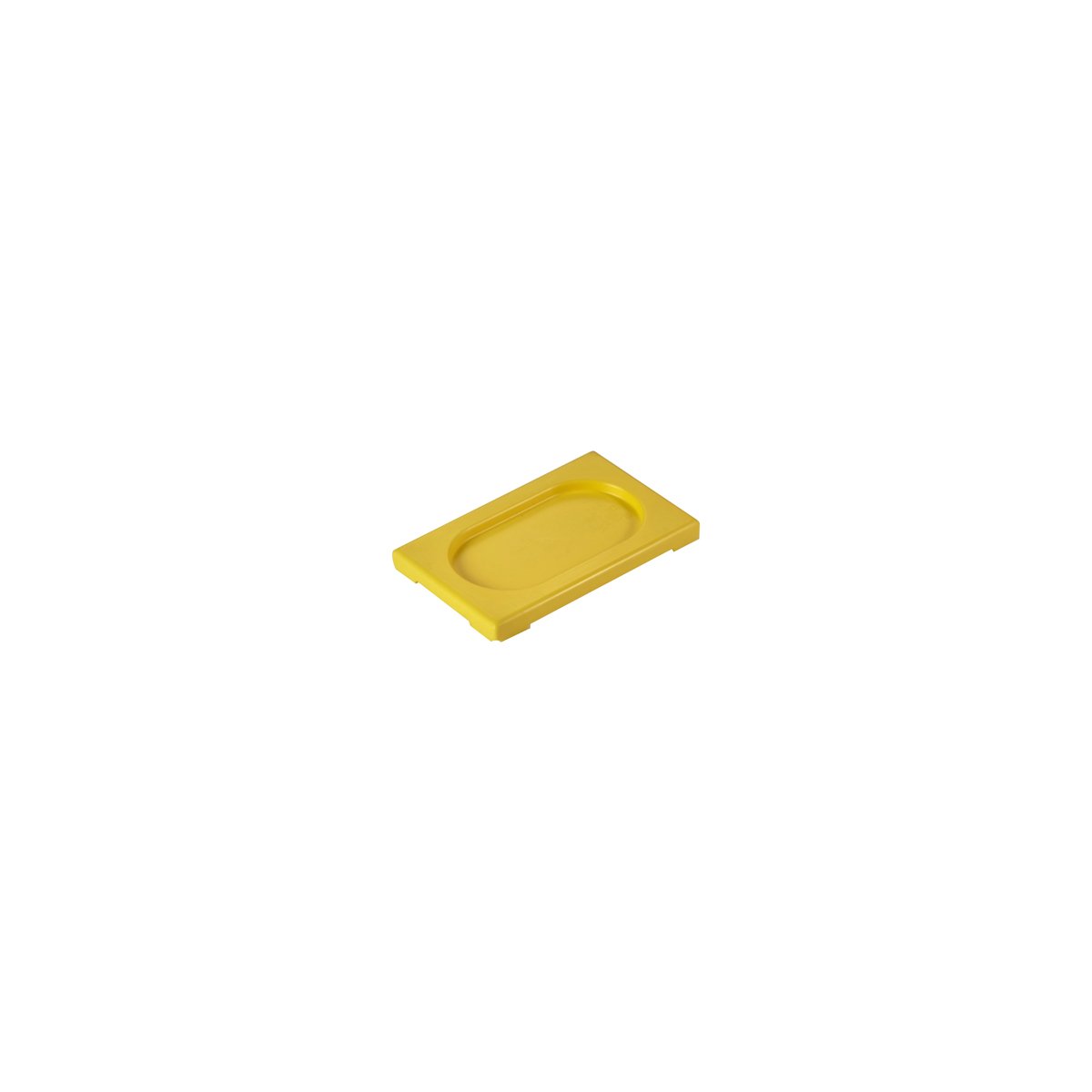 Inox Macel Gastronorm Lid Polypropylene 1/9 GN Yellow 176x108x20mm