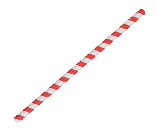 ecoware Paper Straw Jumbo Red Stripe (Carton of 2500)