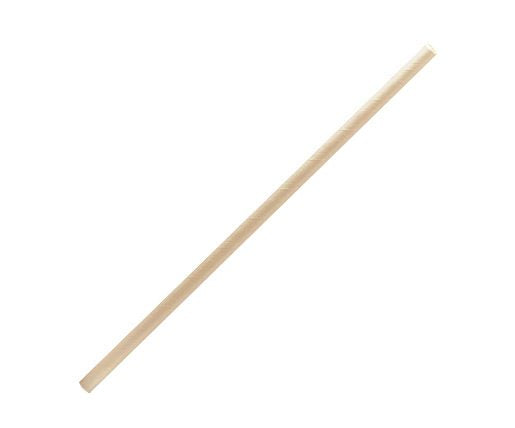 ecoware Paper Straw Regular Plain Brown Kraft (Carton of 2500)