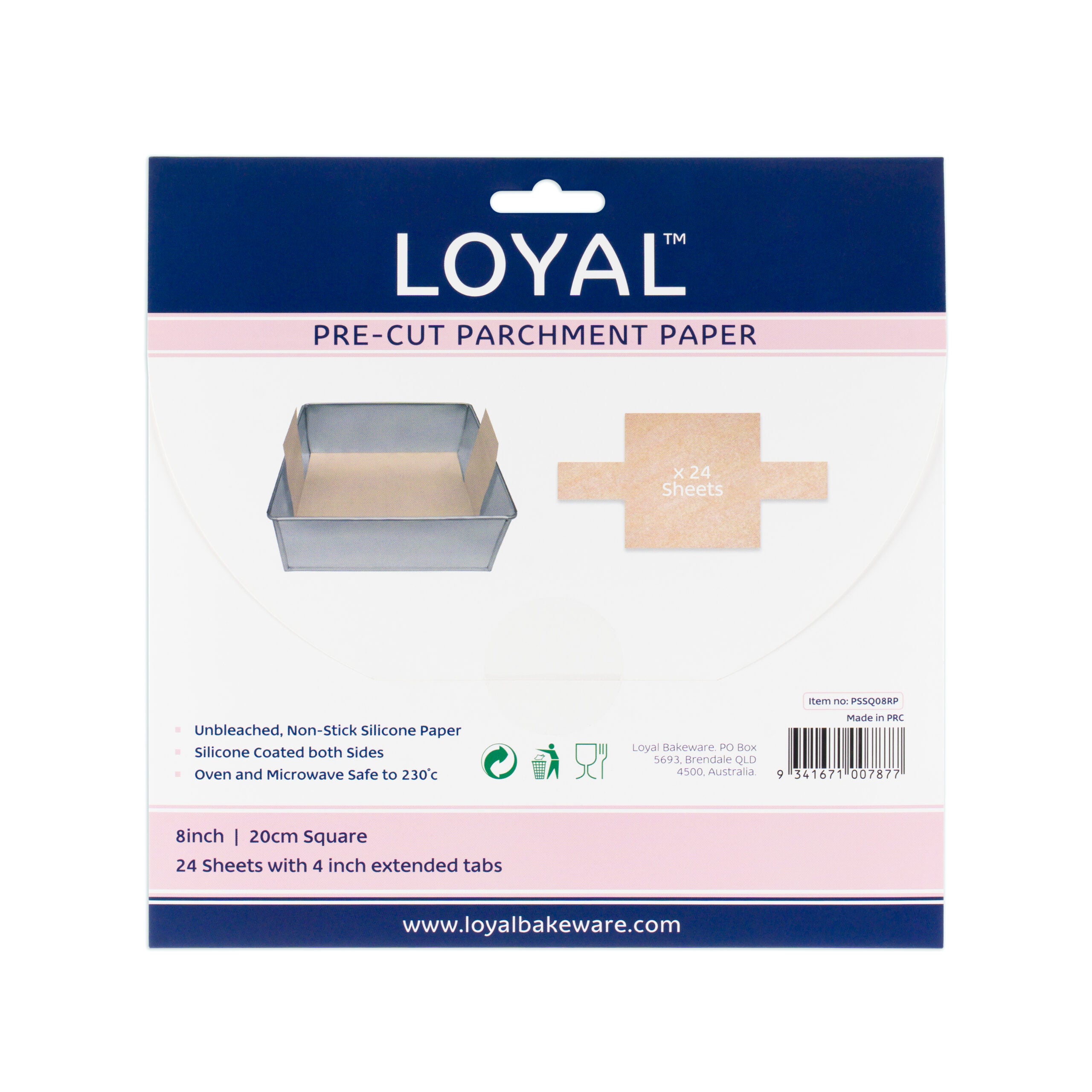 LOYAL Pre-Cut Paper Square with Tabs 200mm