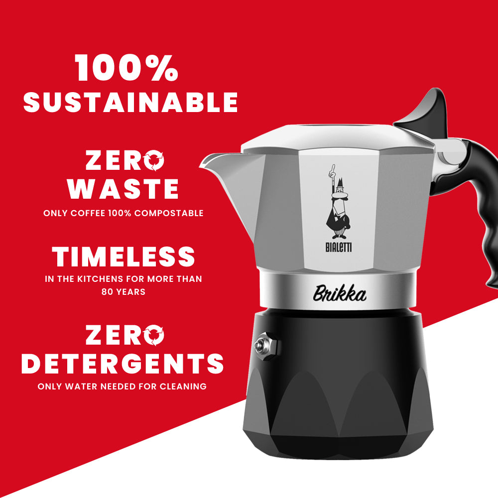 Bialetti Brikka Revolution 4 Cup (170ml) Stovetop Coffee Maker