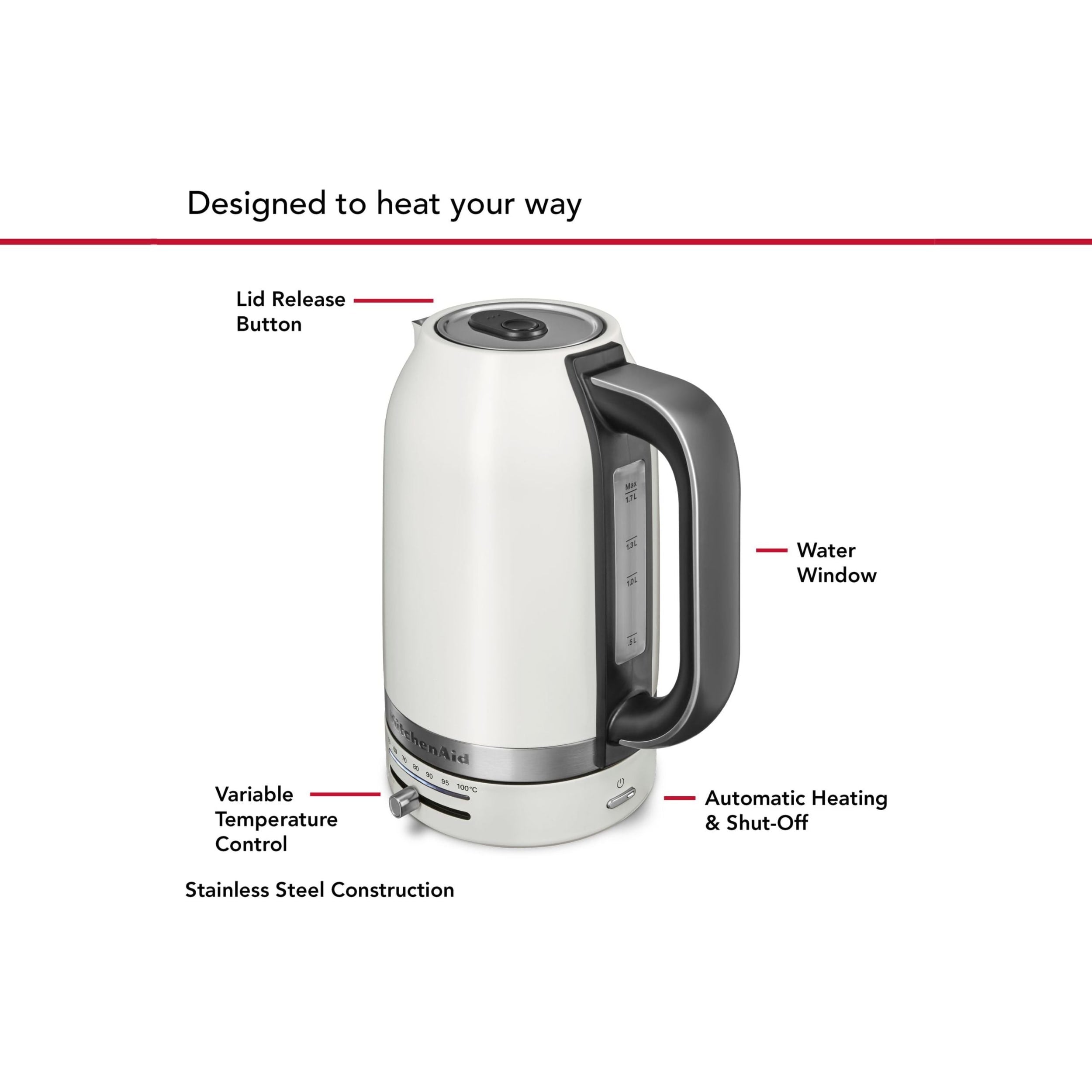 KitchenAid 1.7L Variable Temperature Electric Kettle KEK1701