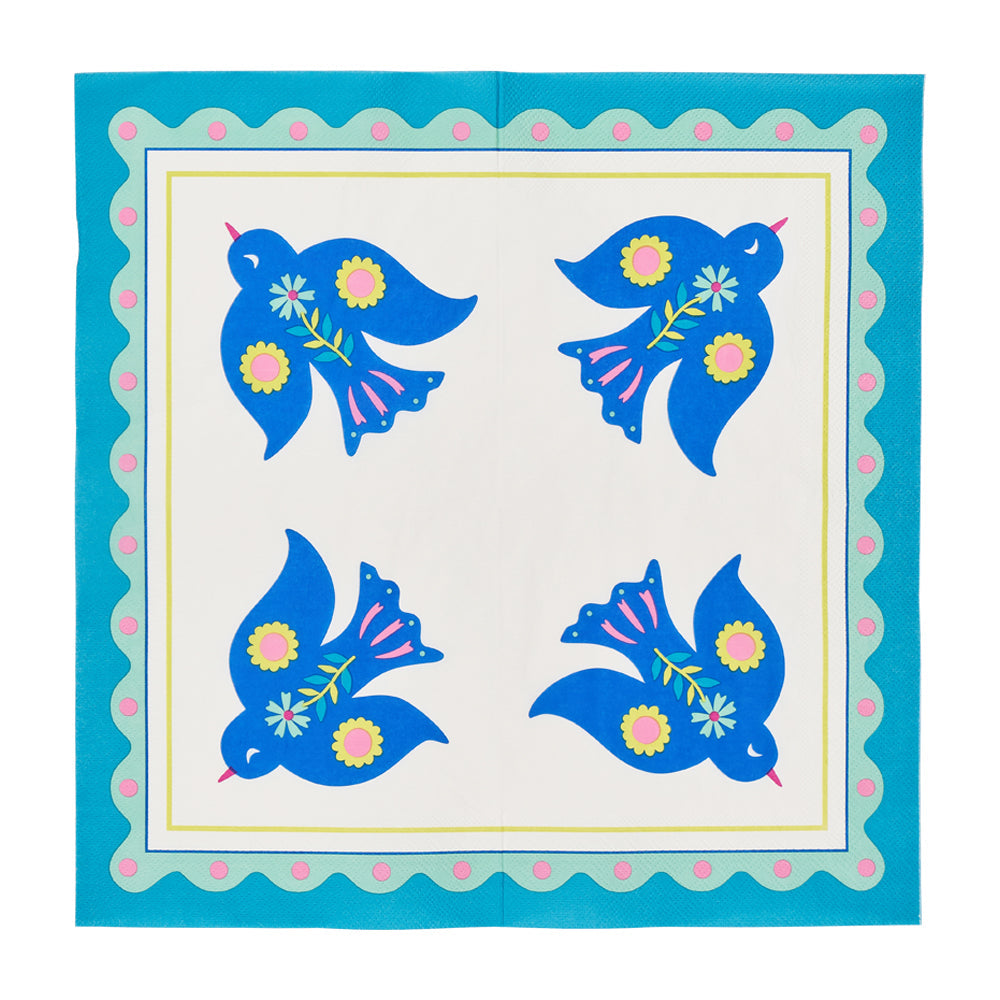 Annabel Trends Paper Napkins 20pc Fiesta Bird