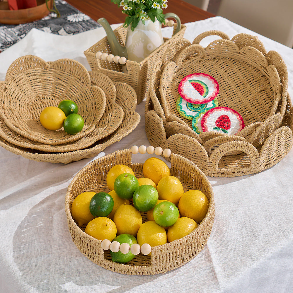 Annabel Trends Papier Woven Bowl Set White