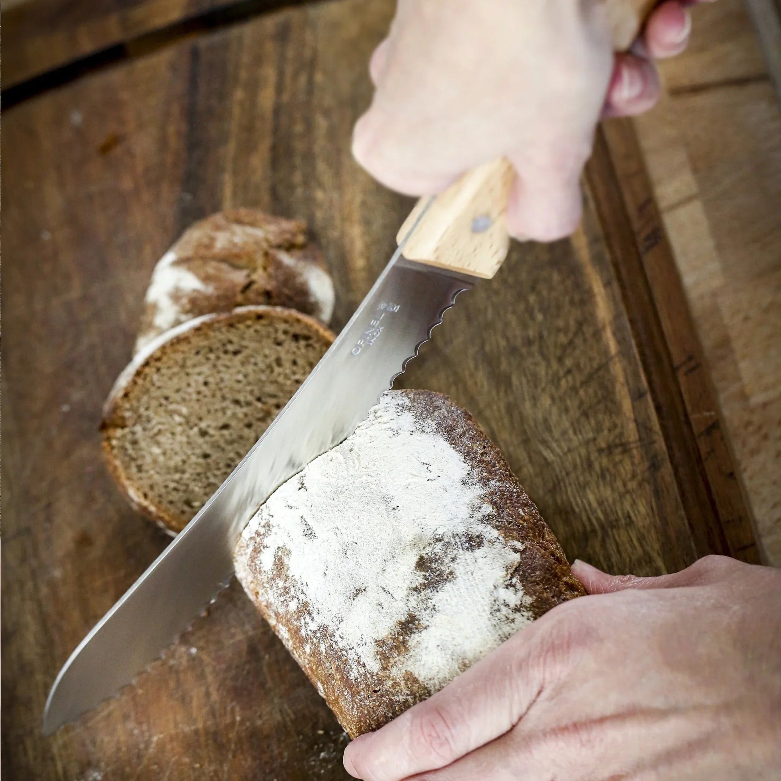 Opinel Parallèle No.116 Bread Knife Beech