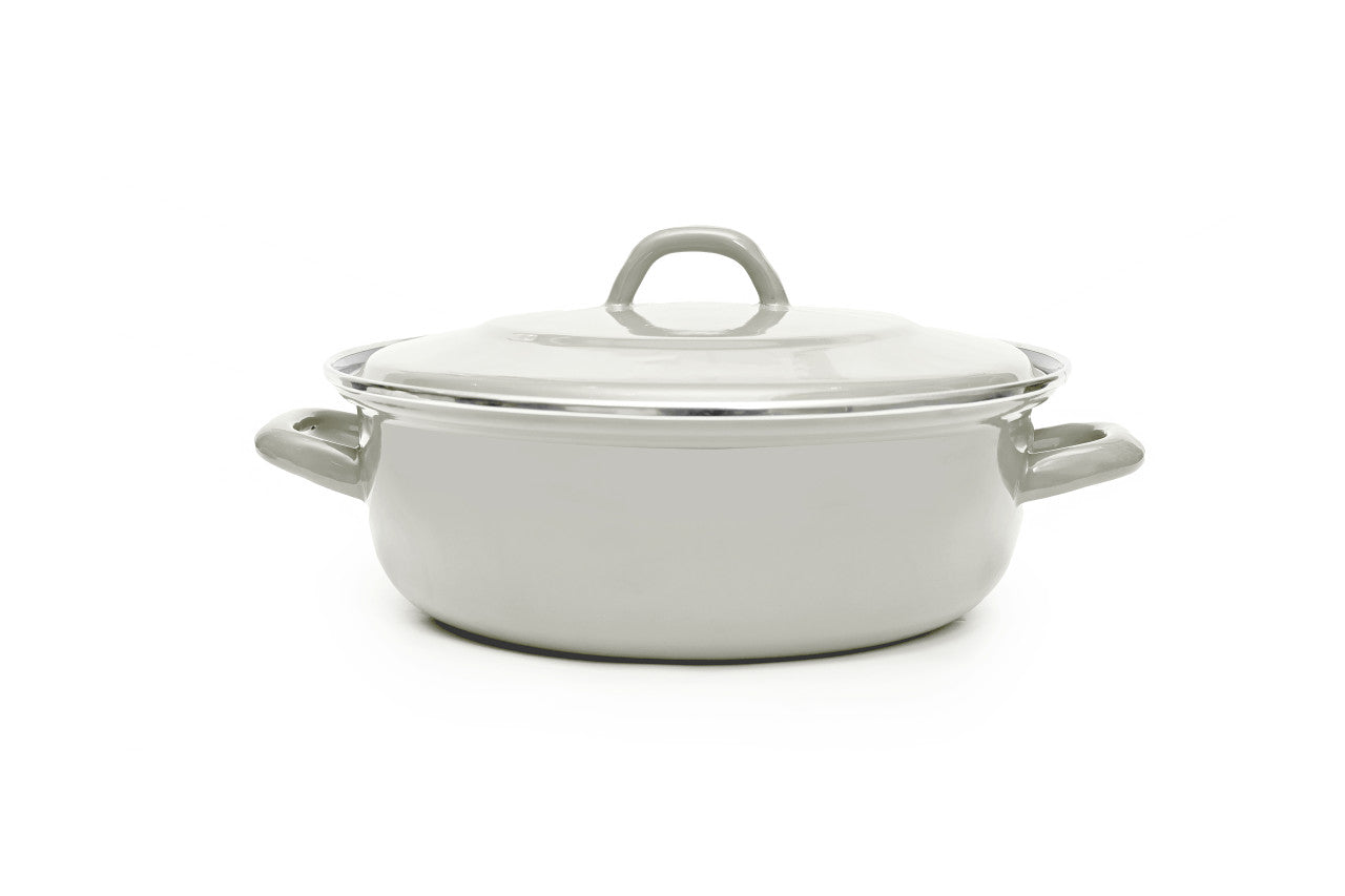 Classica 26cm Heavy Gauge Casserole With Lid - Pearl White