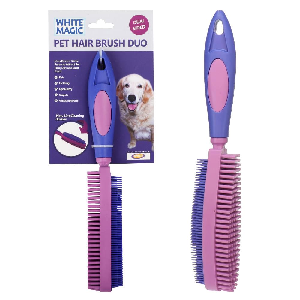 White Magic Pet Hair Brush Duo