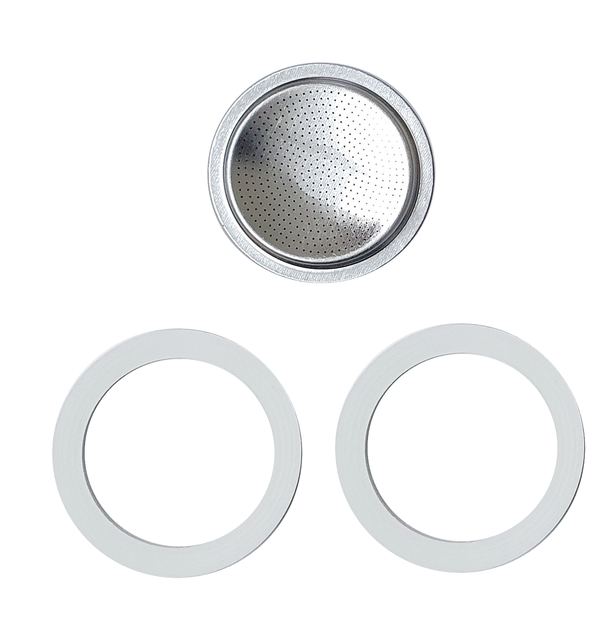 Pezzetti Stainless Steel 6 Cup Silicone Gasket Set