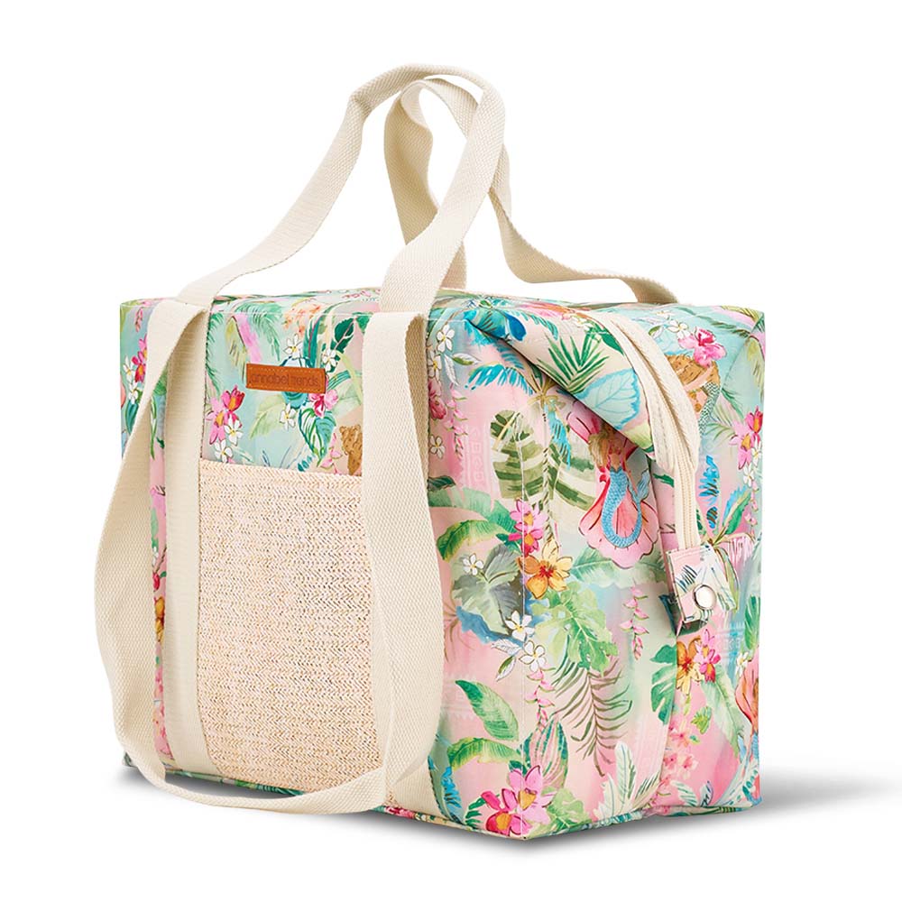 Annabel Trends Picnic Cooler Bag Box Rattan Detail Tiki Island