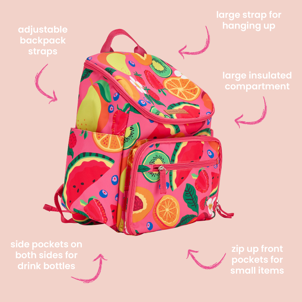 Annabel Trends Picnic Lunch Bag Backpack Tropicana