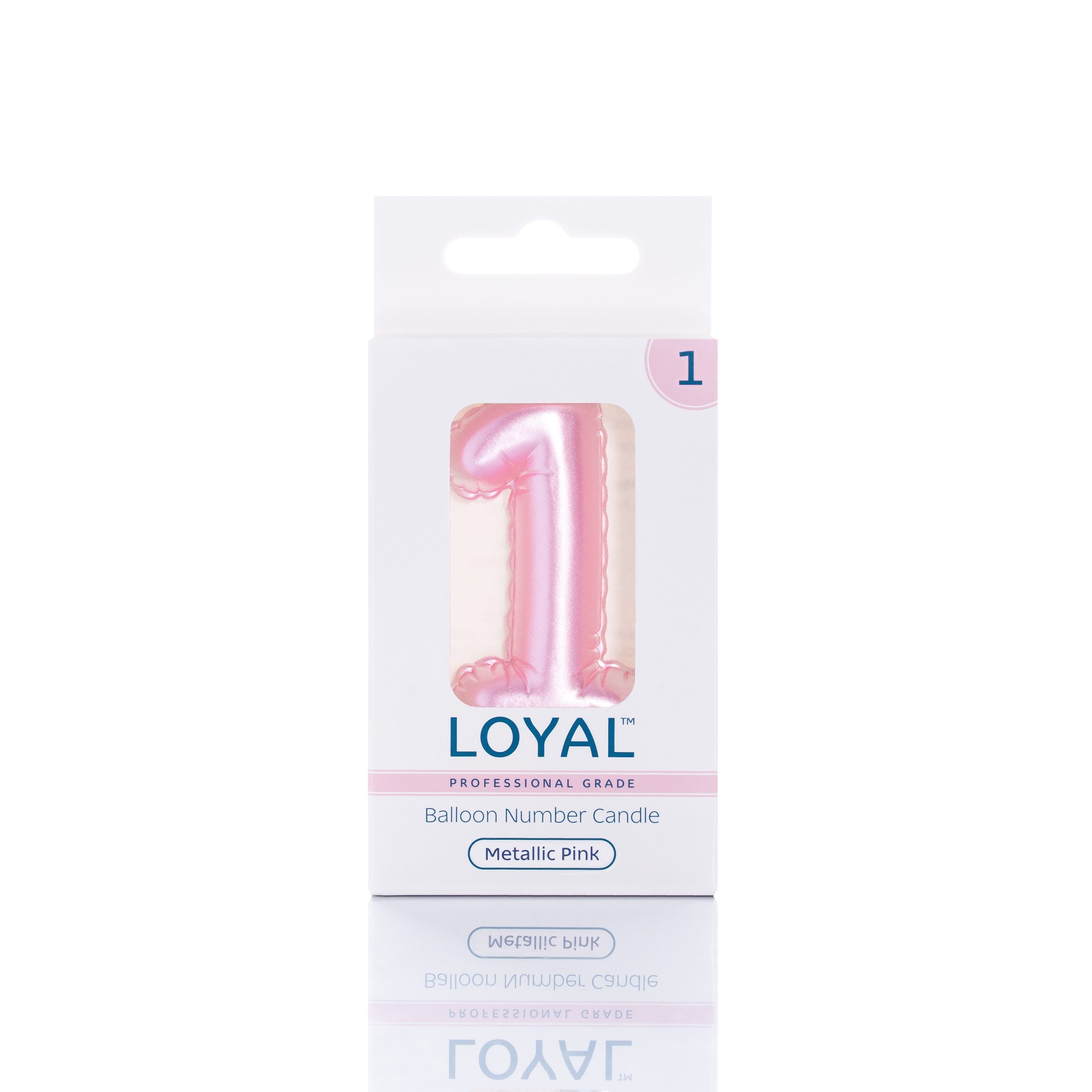 LOYAL Balloon Number "1" Candle - Metallic Gold