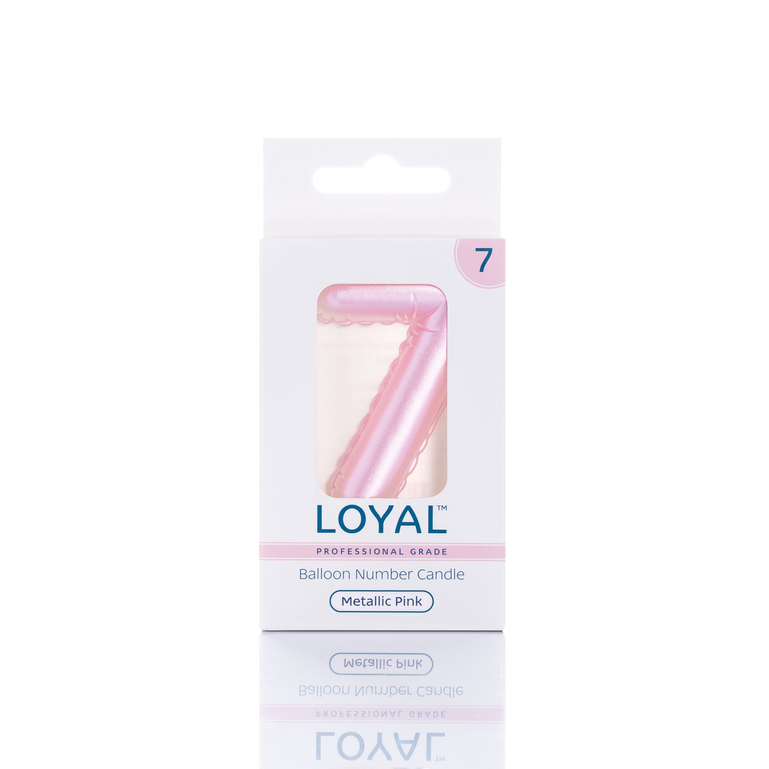 LOYAL Balloon Number "7" Candle - Metallic Gold