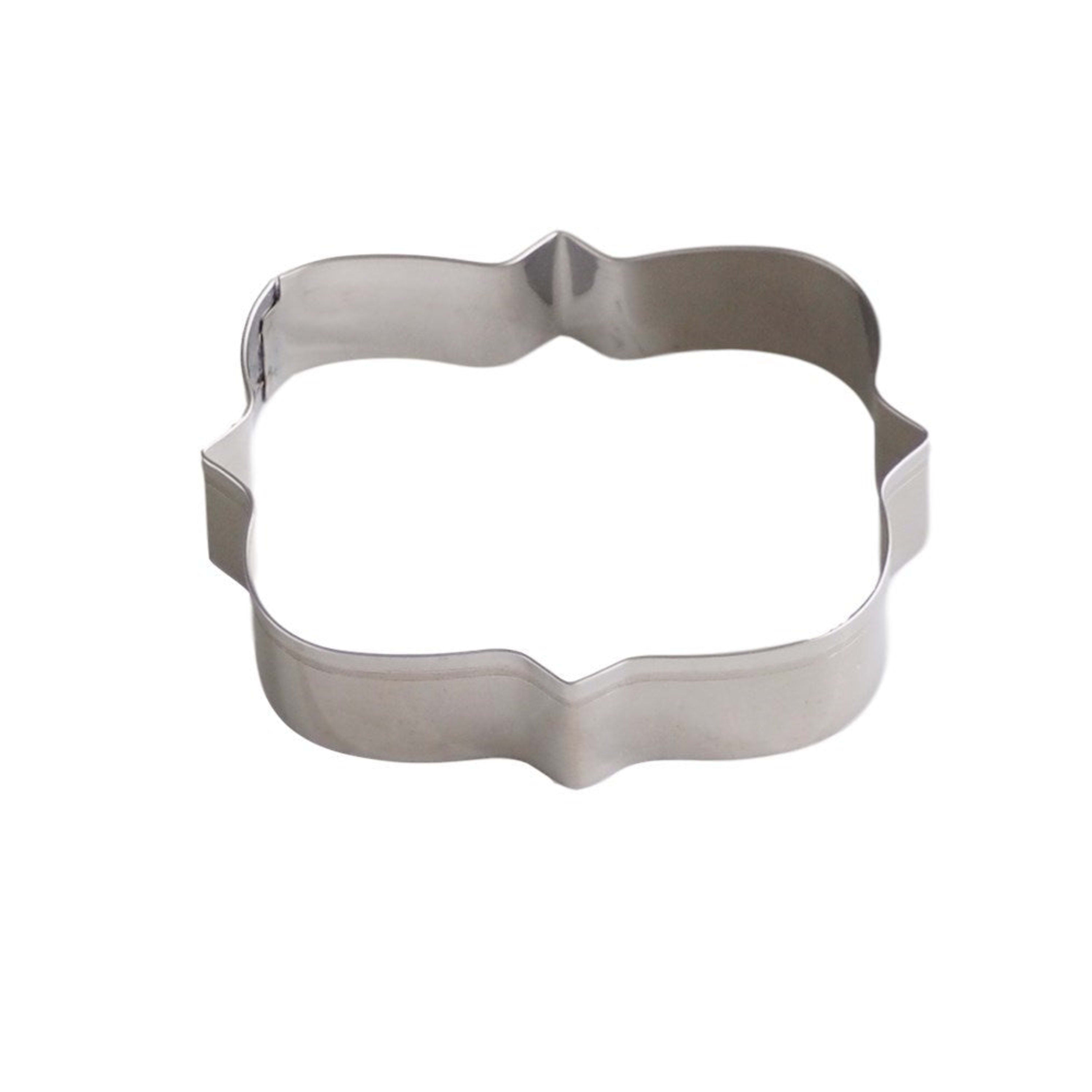 Sweet Themes Plaque Rectangle Scroll Cookie Cutter