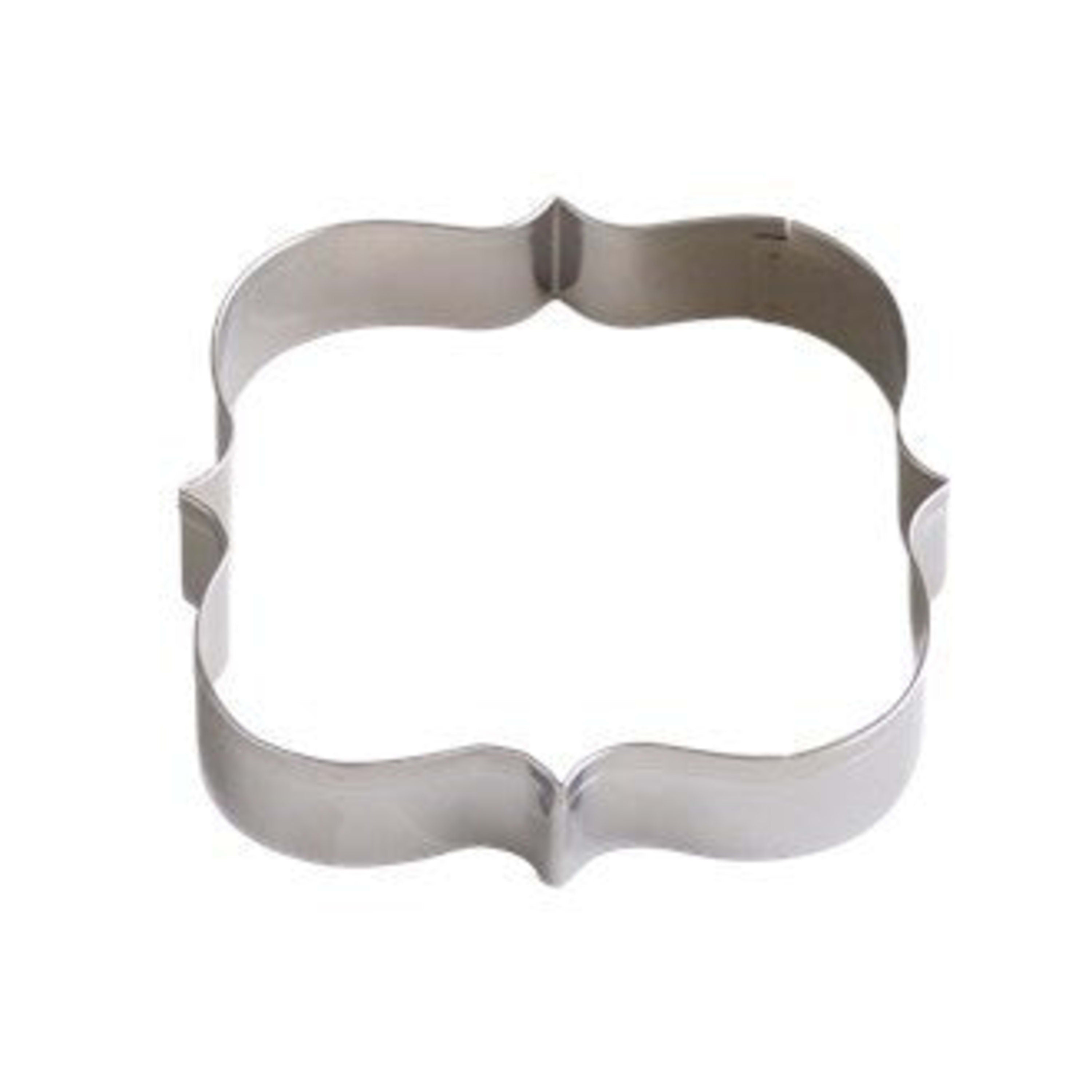 Sweet Themes Plaque Square Scroll Cookie Cutter