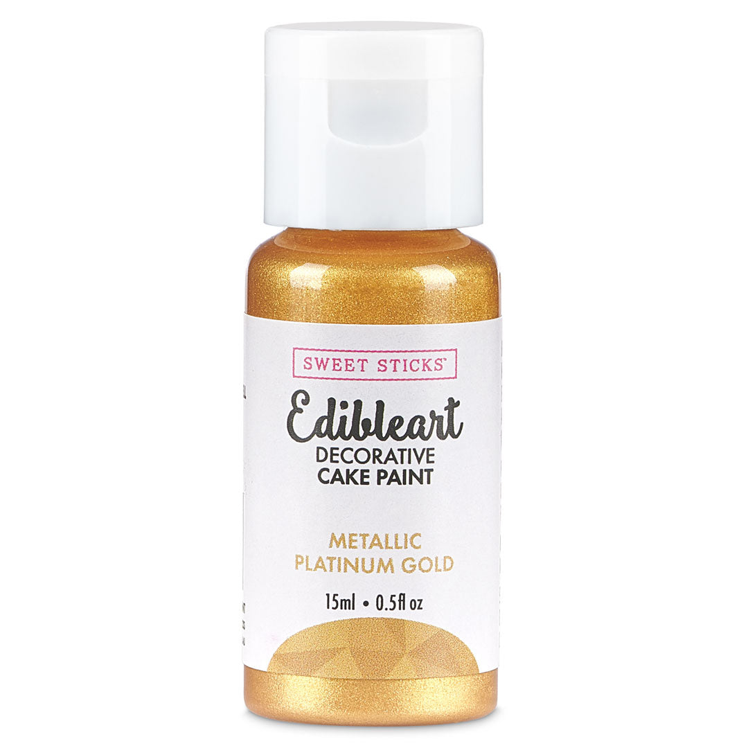 SWEET STICKS Metallic Edibleart Paint - Platinum Gold