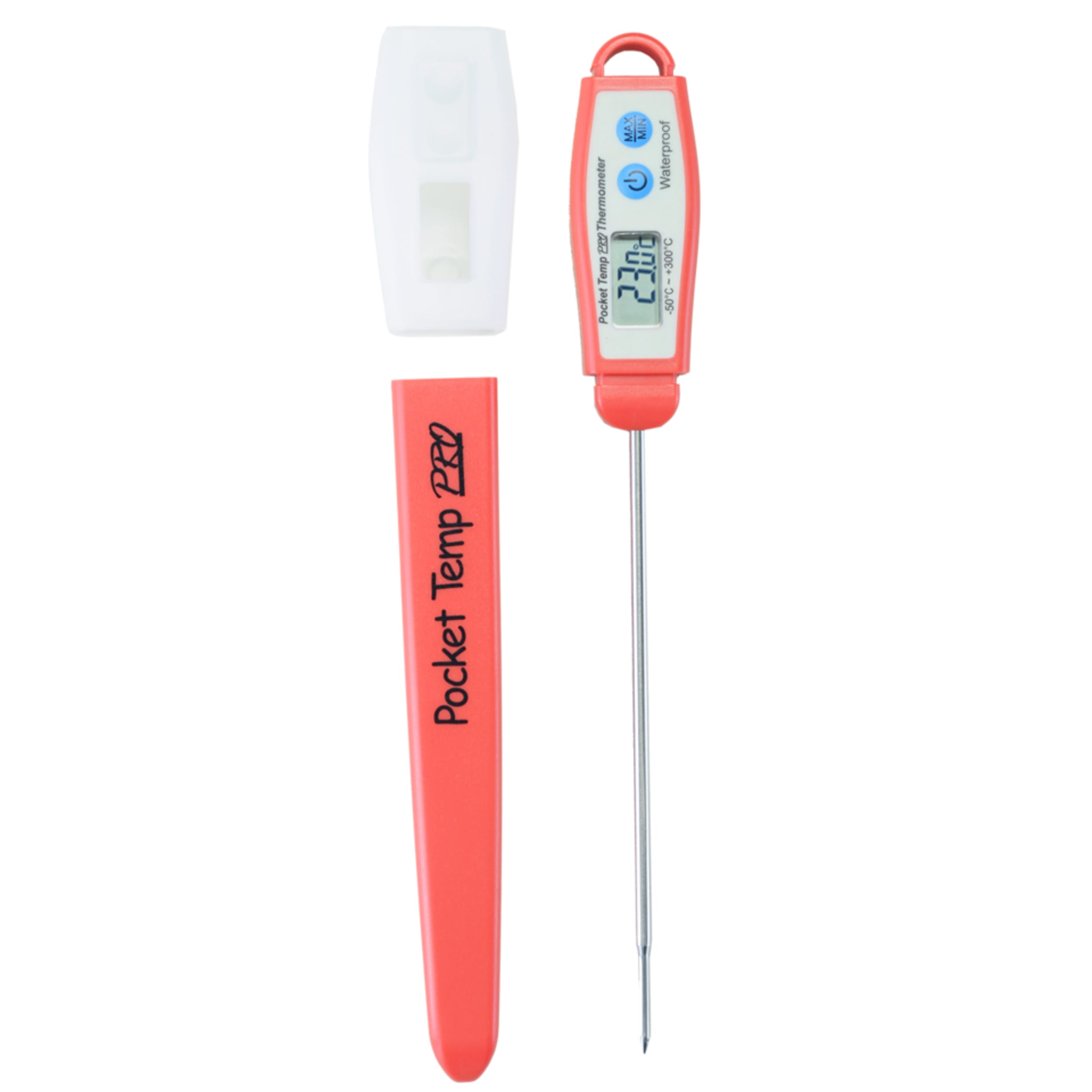 HLP Pocket Temp Pro Waterproof Probe Thermometer Red