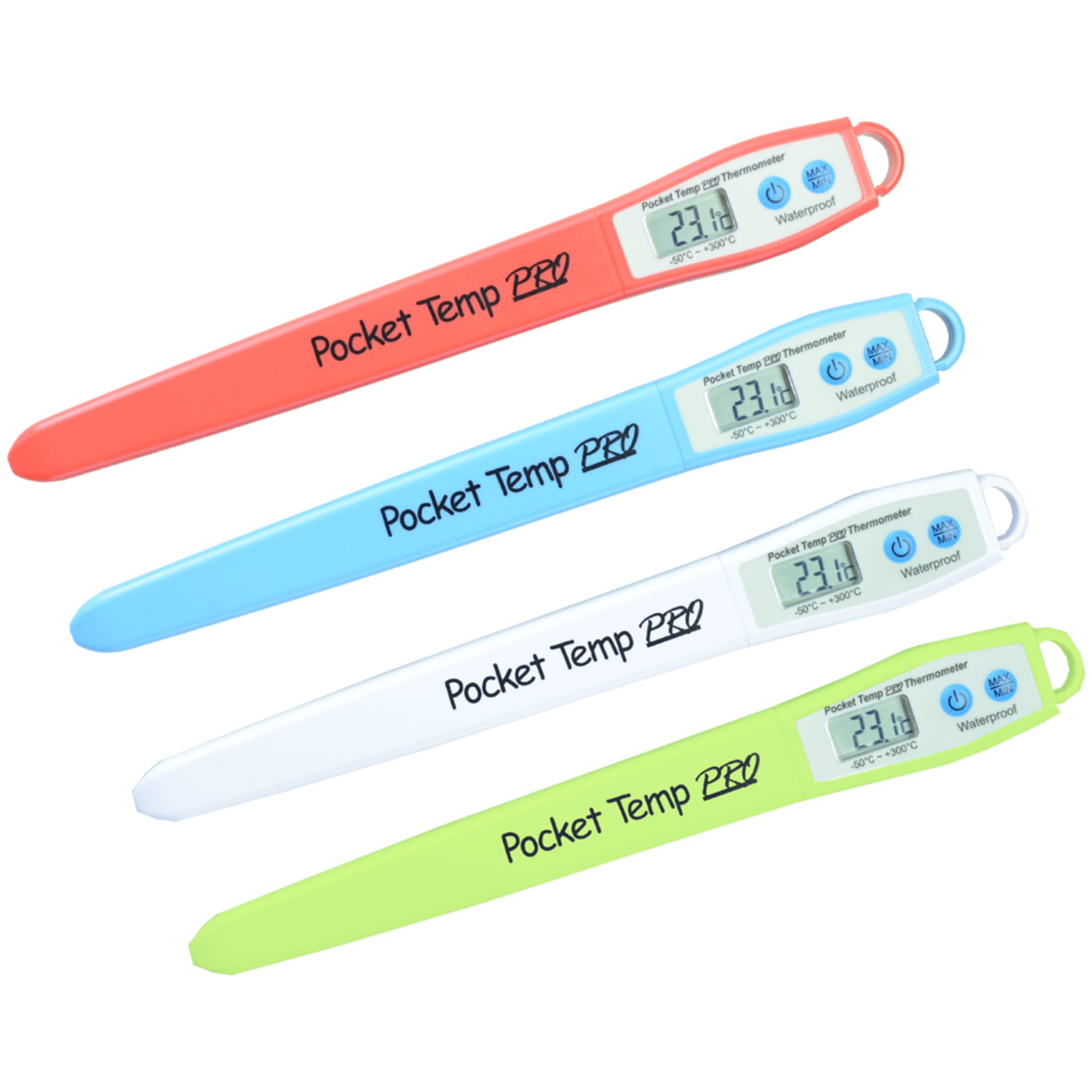 HLP Pocket Temp Pro Waterproof Probe Thermometer Blue
