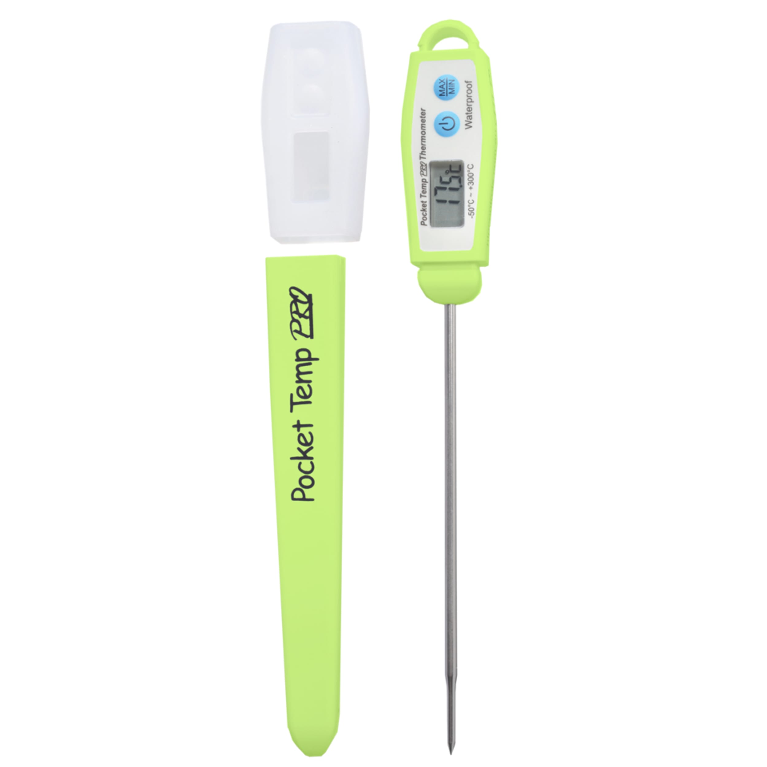 HLP Pocket Temp Pro Waterproof Probe Thermometer Red with Calibration Certificate