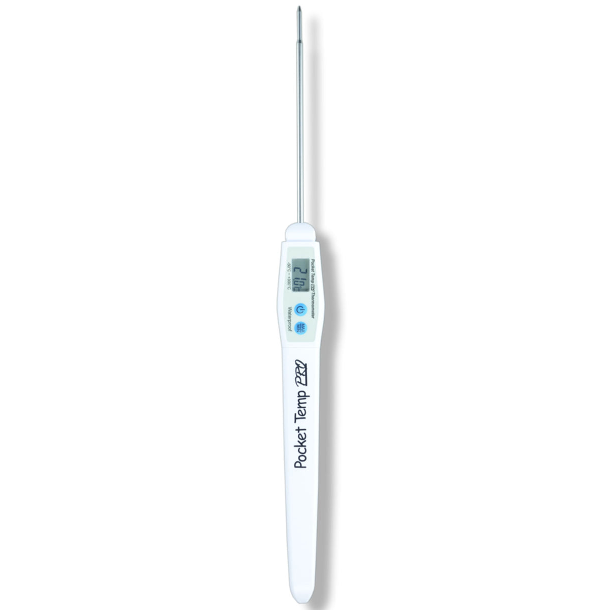 HLP Pocket Temp Pro Waterproof Probe Thermometer White with Calibration Certificate