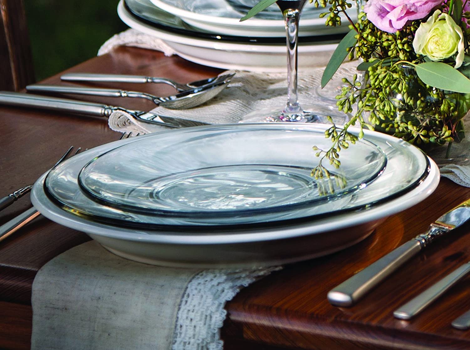 Anchor Hocking Presence Glass Platter & Charger 33cm