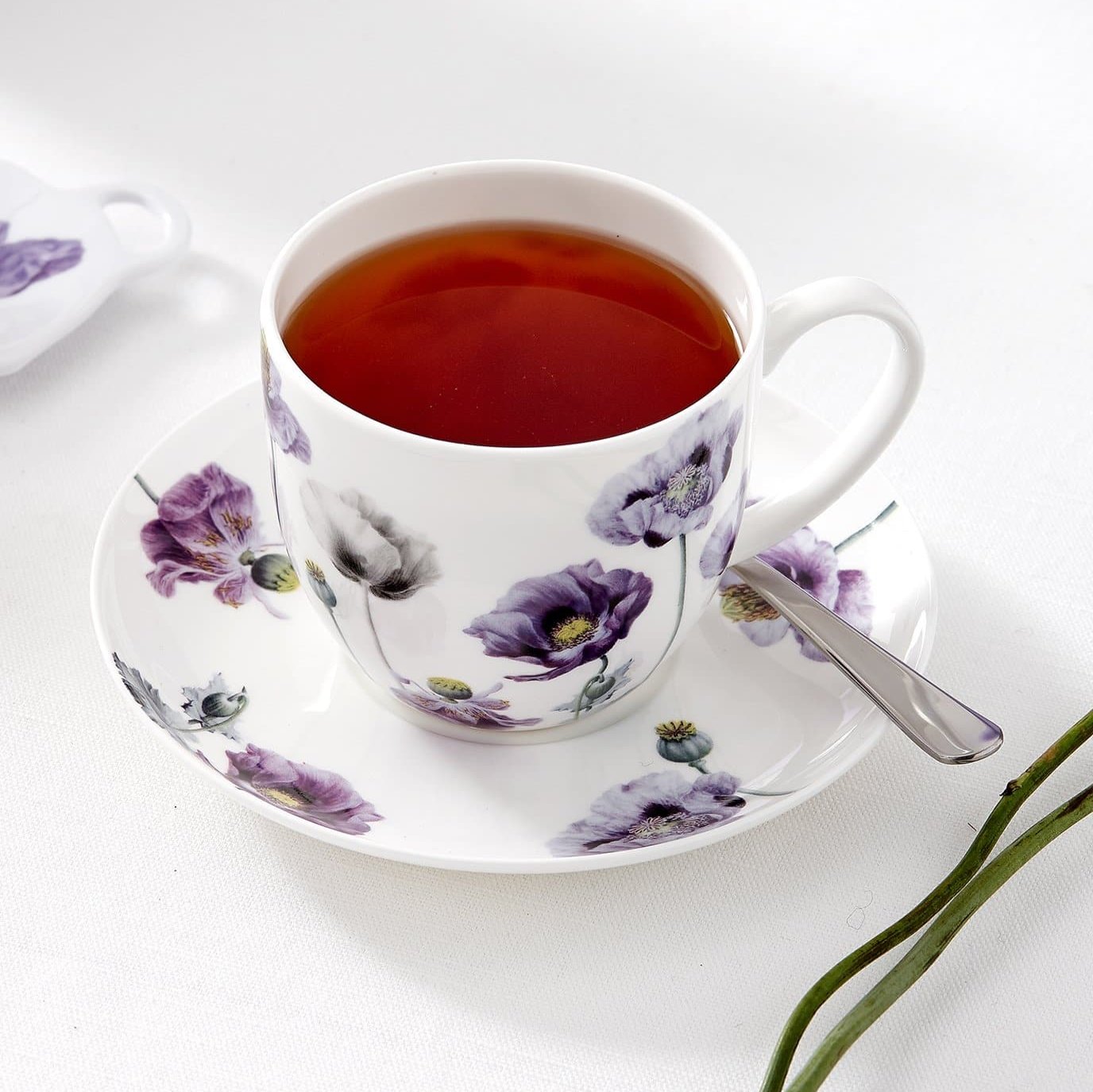 Ashdene Purple Poppies AWM Cup & Saucer