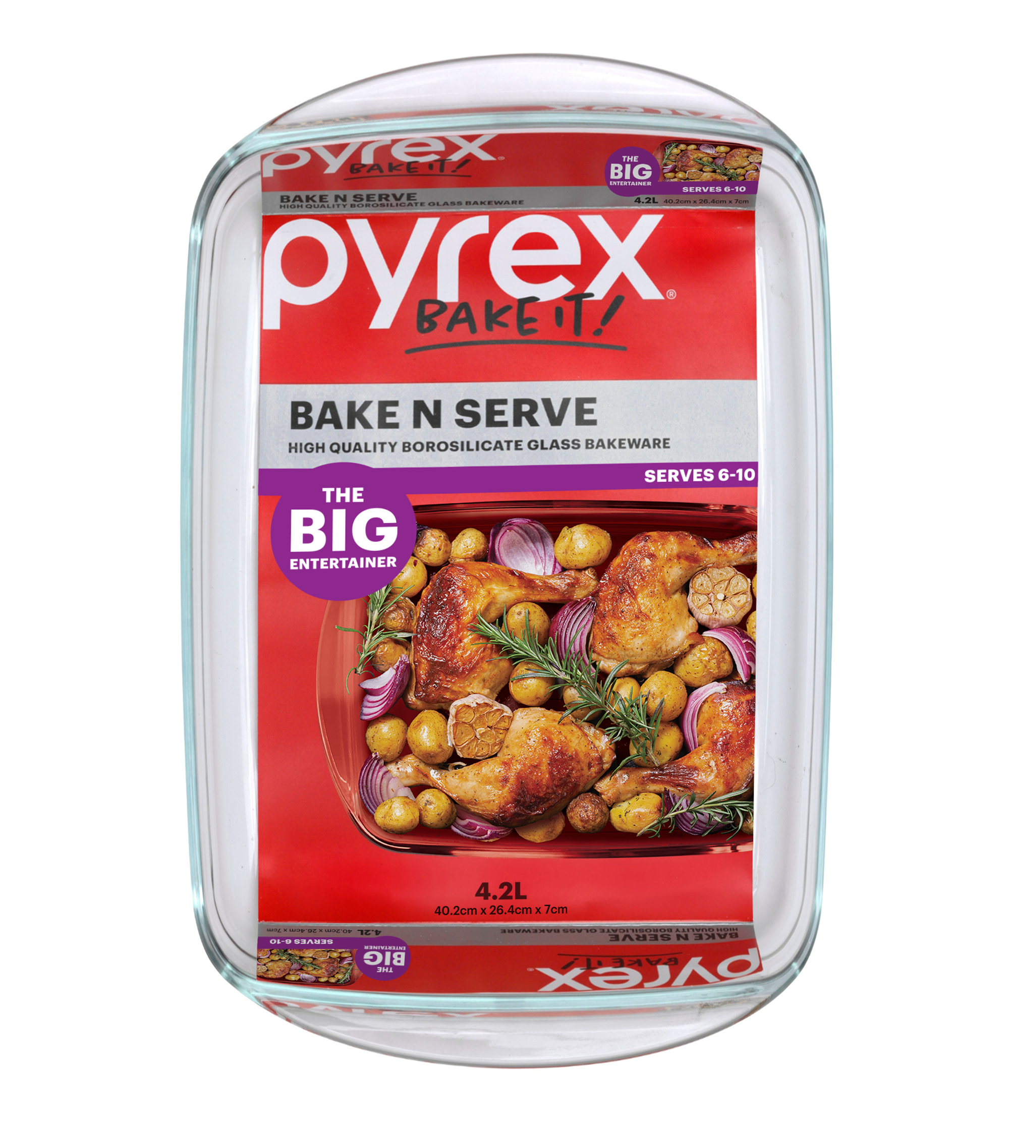 Pyrex Bake N Serve Rectangle Baking Dish (4.2L)