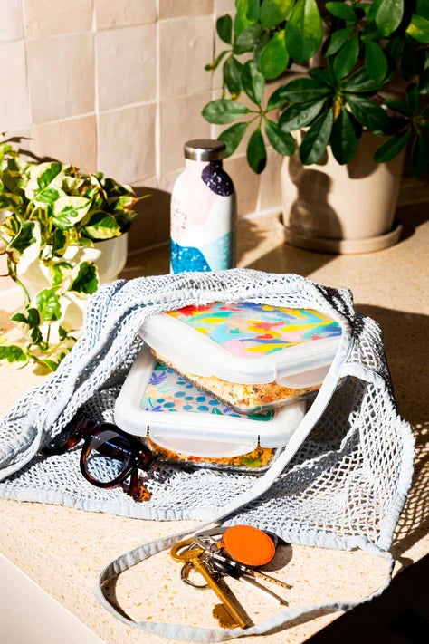 Pyrex Cook & Go Abstract Glass Rectangle Container (800mL)
