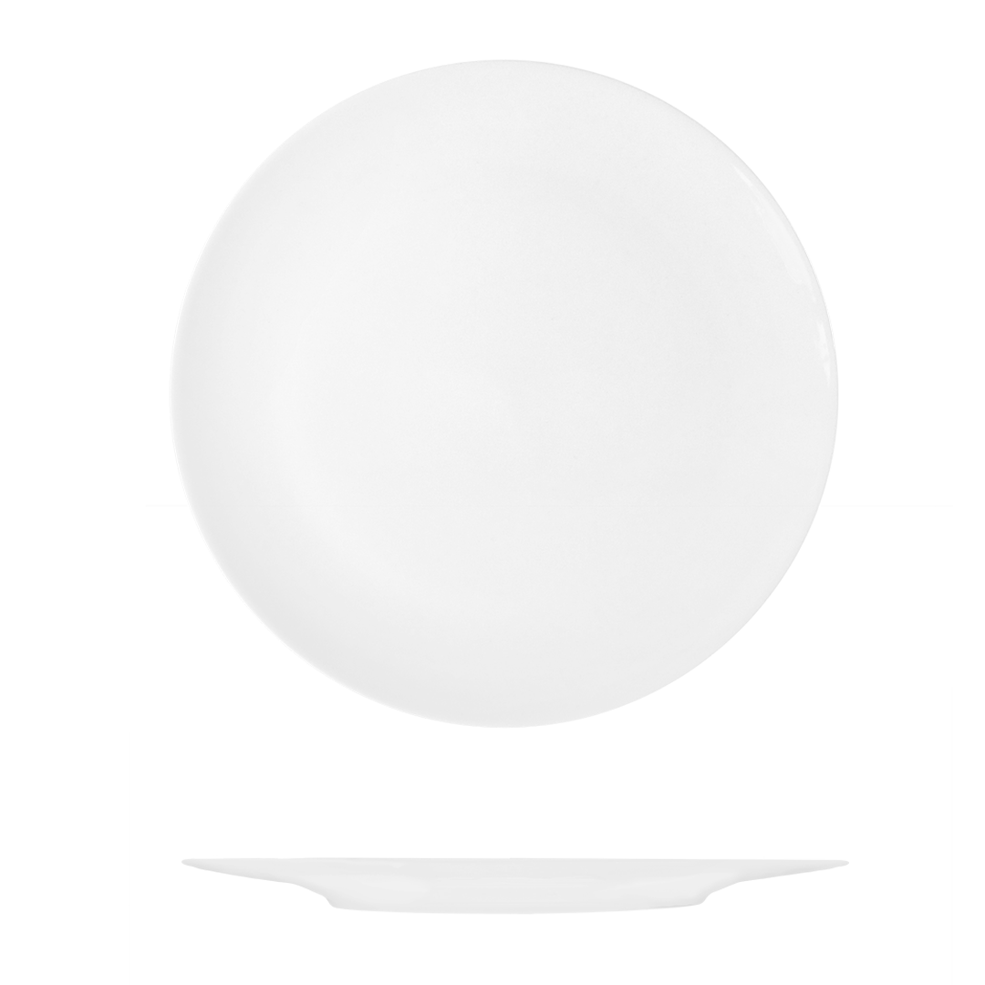 RAK Bravura Round Flat Coupe Plate (300mm - White)