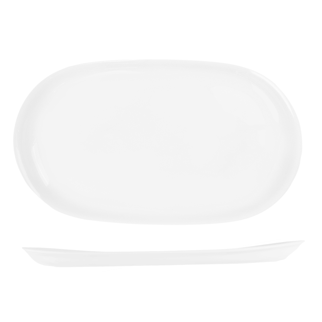 RAK Bravura Coupe Serving Platter (55CM 33CM - White)