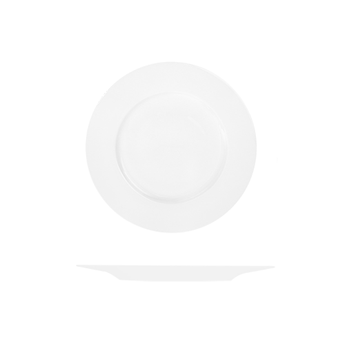 RAK Fedra Round Plate - Flat Wide Rim (160mm - White)