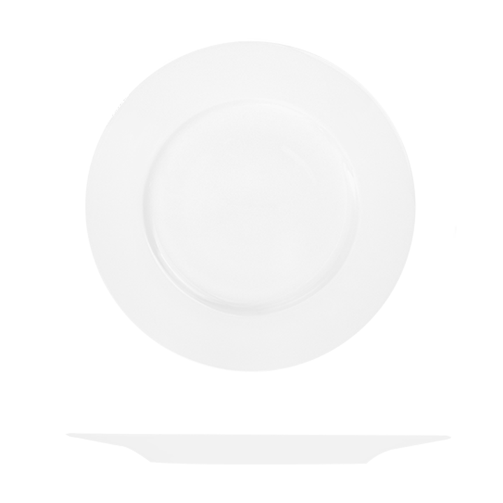 RAK Fedra Round Plate - Flat Wide Rim (310mm - White)