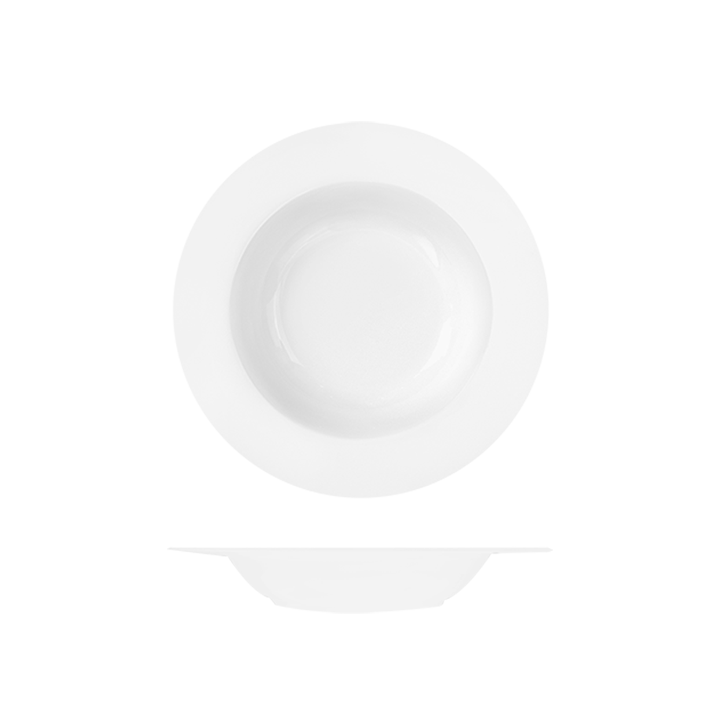 RAK Fedra Round Bowl - Flat Wide Rim (230mm - White)