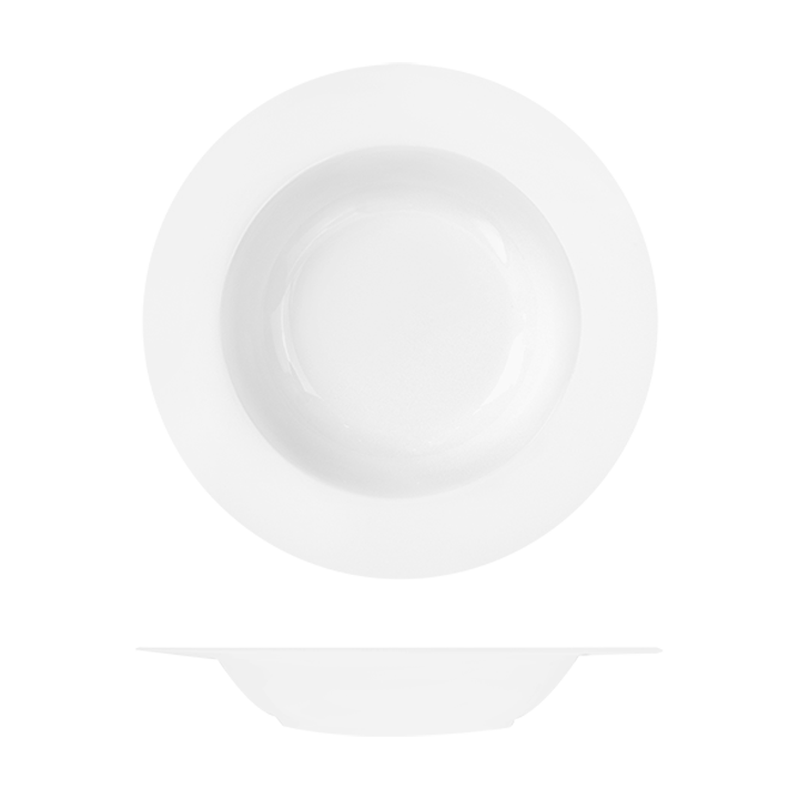 RAK Fedra Round Bowl - Flat Wide Rim (310mm - White)