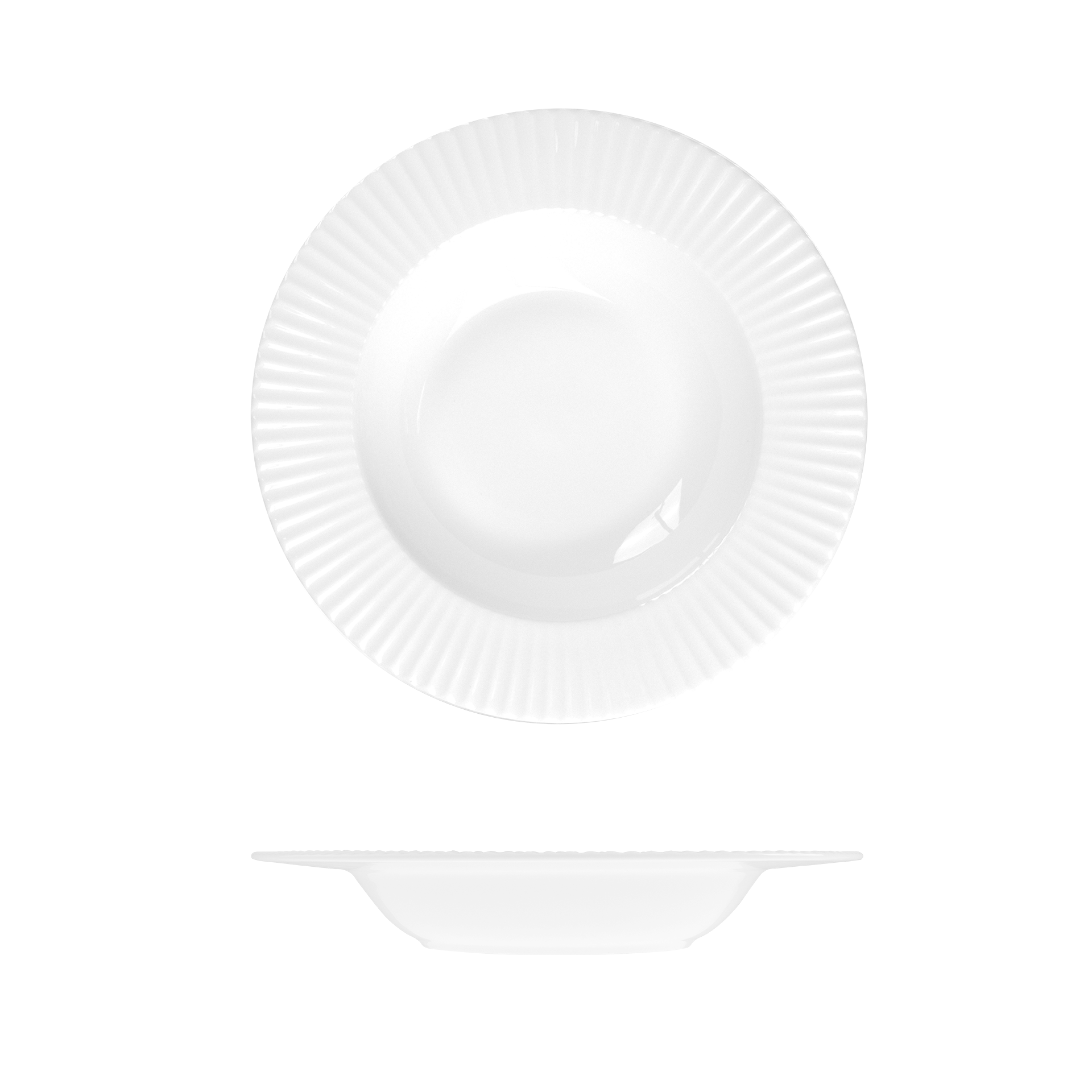 RAK Spectra Round Bowl - Flat Wide Rim (230mm - White)