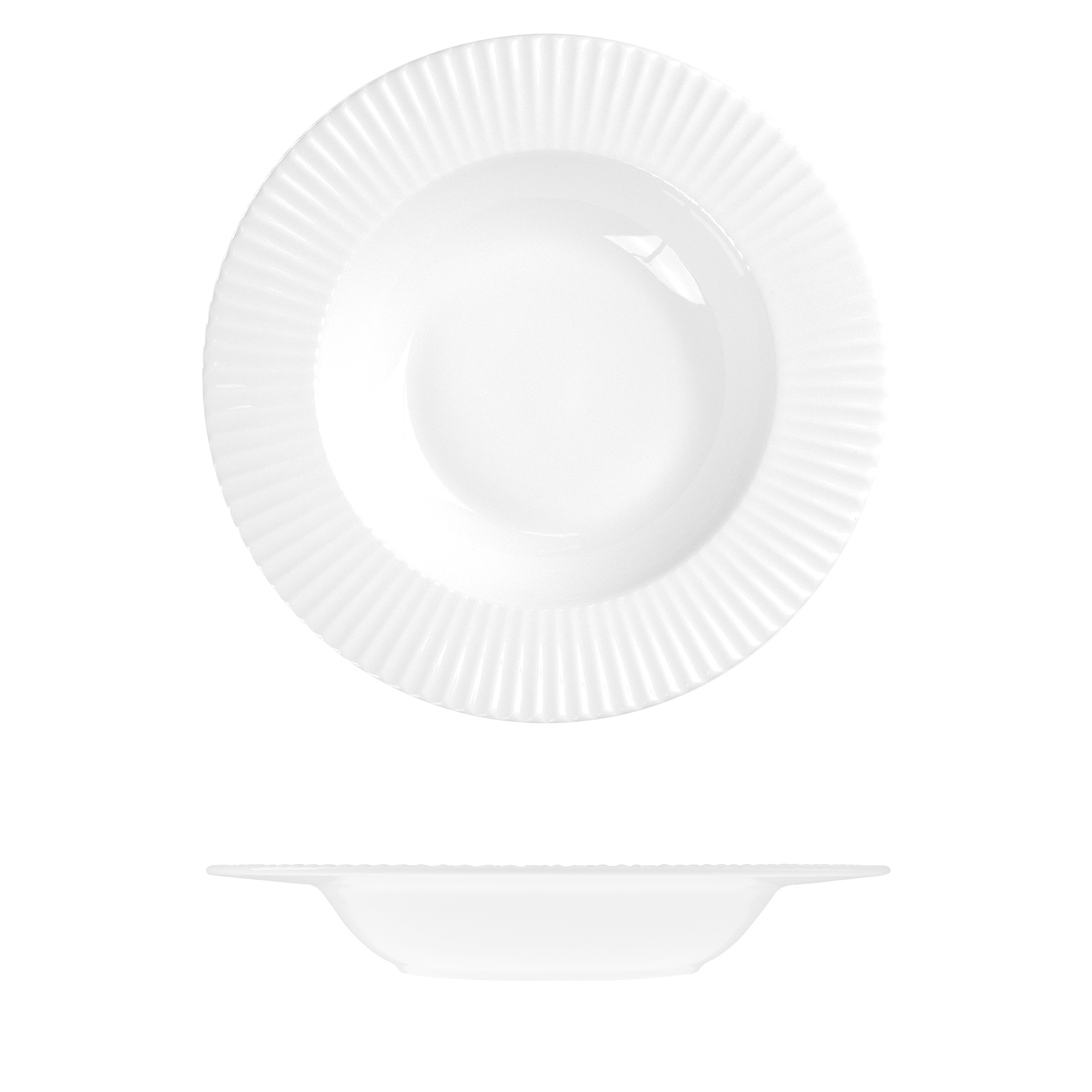 RAK Spectra Round Bowl - Flat Wide Rim (310mm - White)