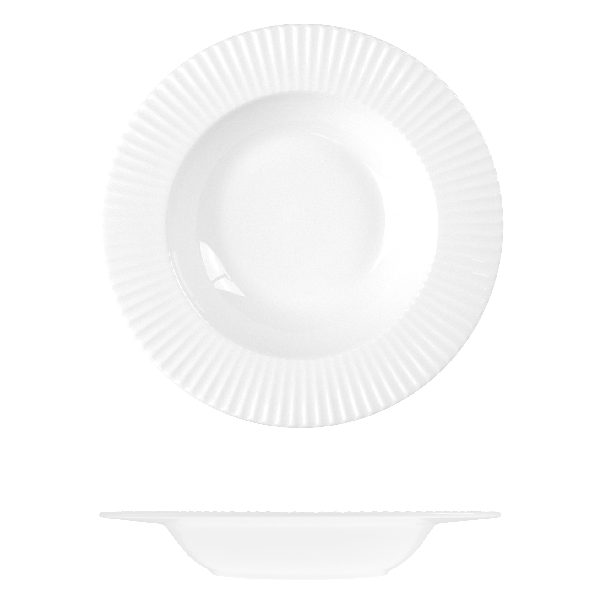 RAK Spectra Round Bowl - Flat Wide Rim (280mm - White)