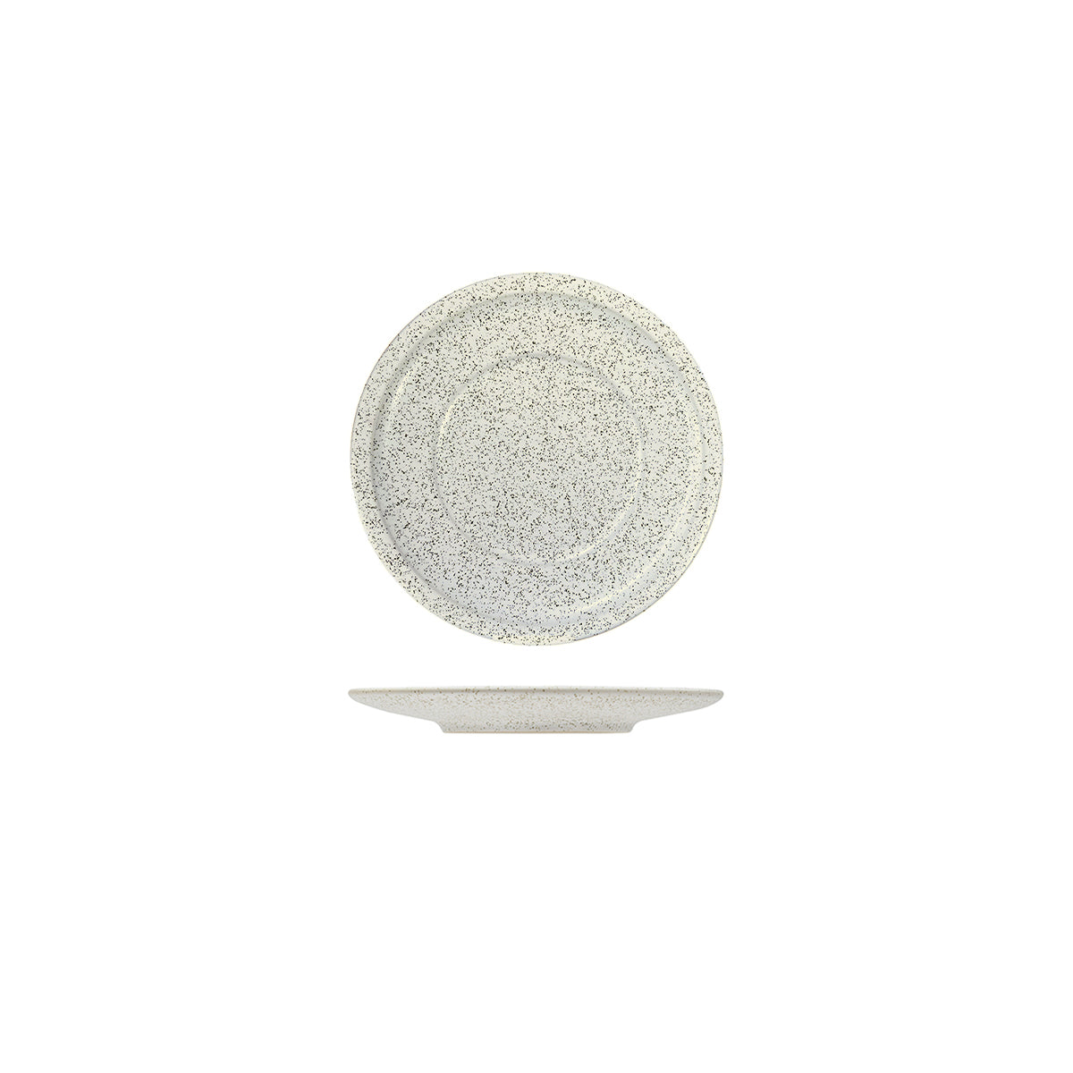 RAK Rakstone Clay Round Plate - Wide Rim (160mm - Grey)