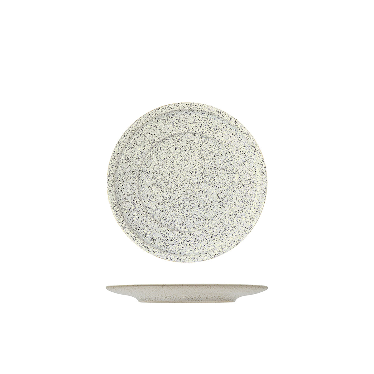 RAK Rakstone Clay Round Plate - Wide Rim (200mm - Grey)