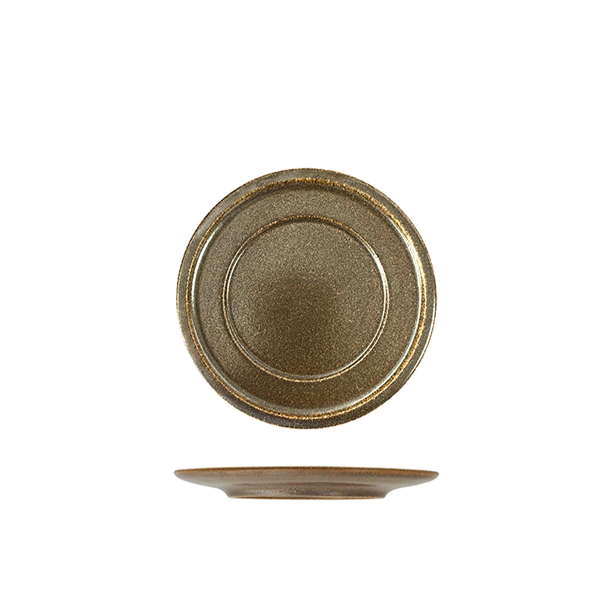 RAK Rakstone Rust Round Plate - Wide Rim (200mm)