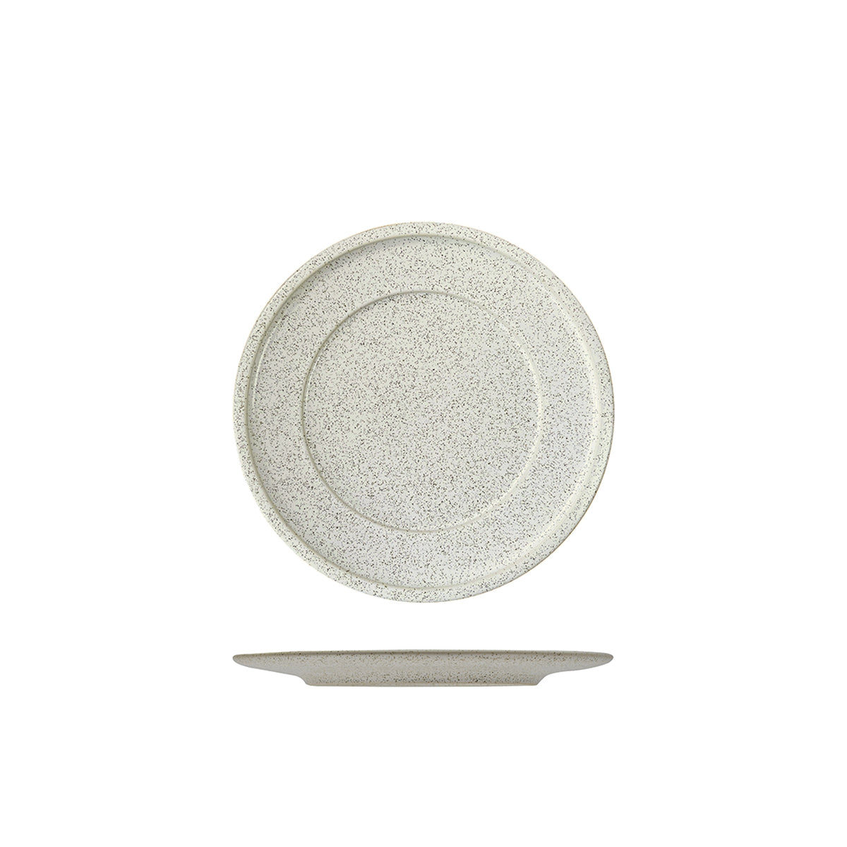RAK Rakstone Clay Round Plate - Wide Rim (240mm - Grey)