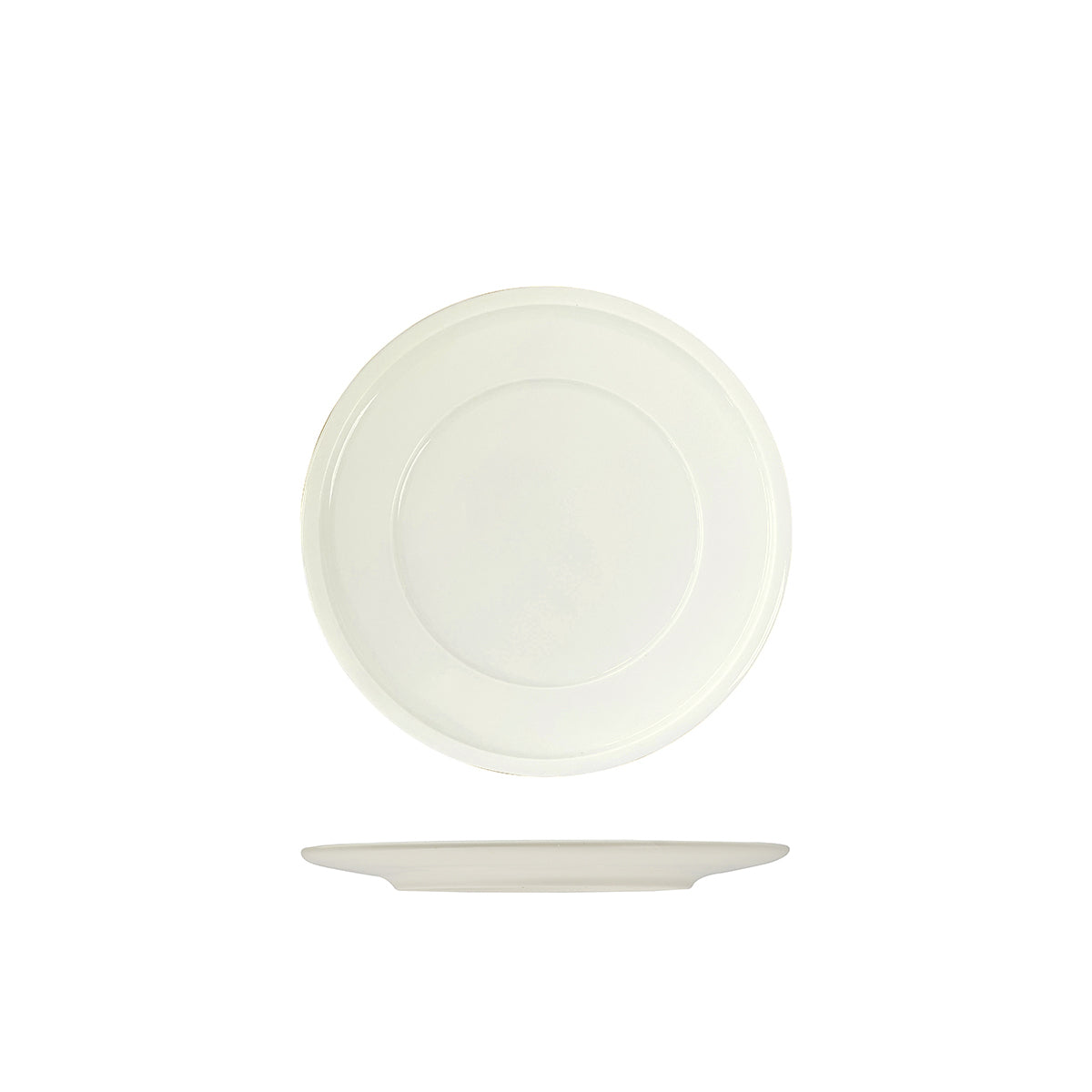 RAK Rakstone Ivory Round Plate - Wide Rim (240mm)