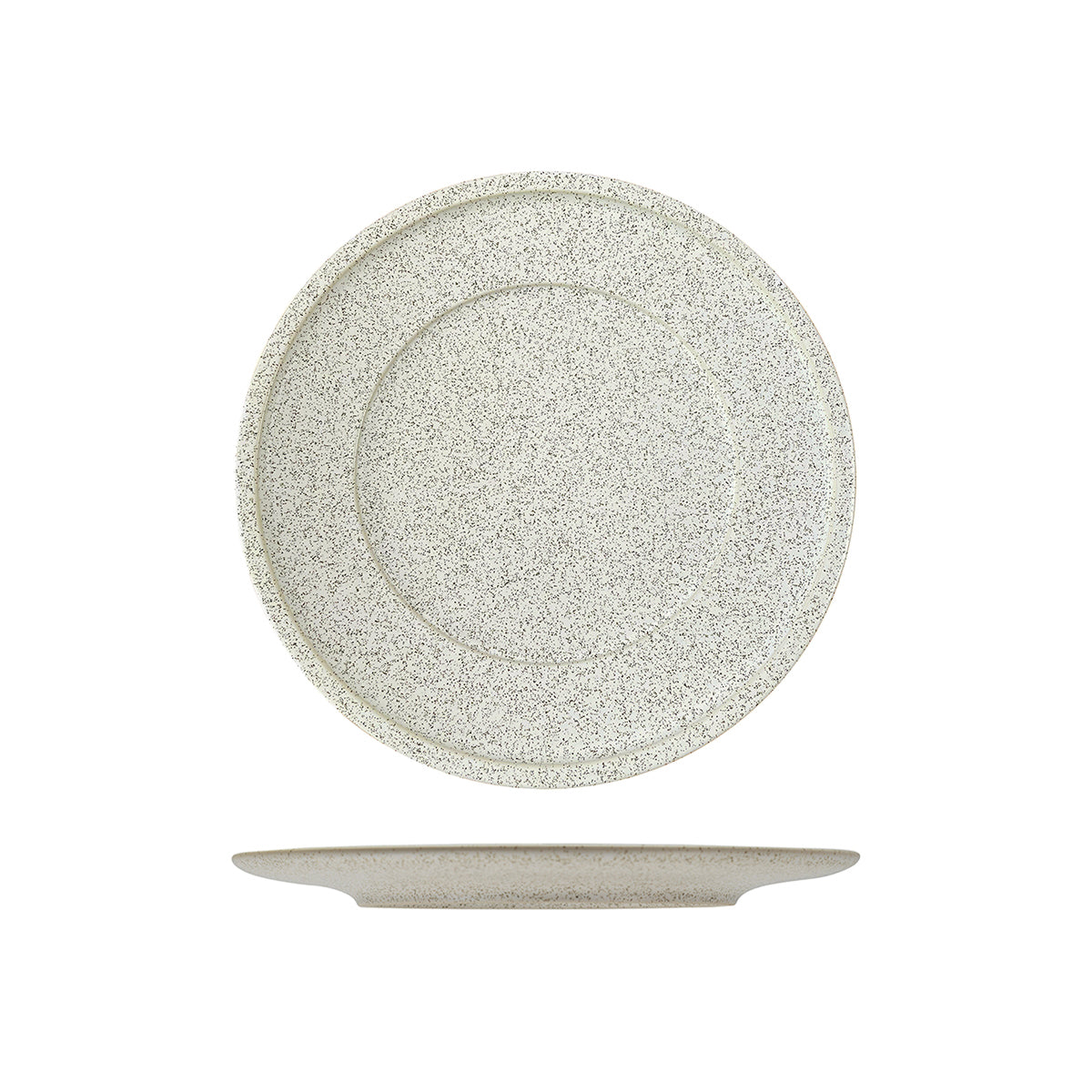 RAK Rakstone Clay Round Plate - Wide Rim (280mm - Grey)