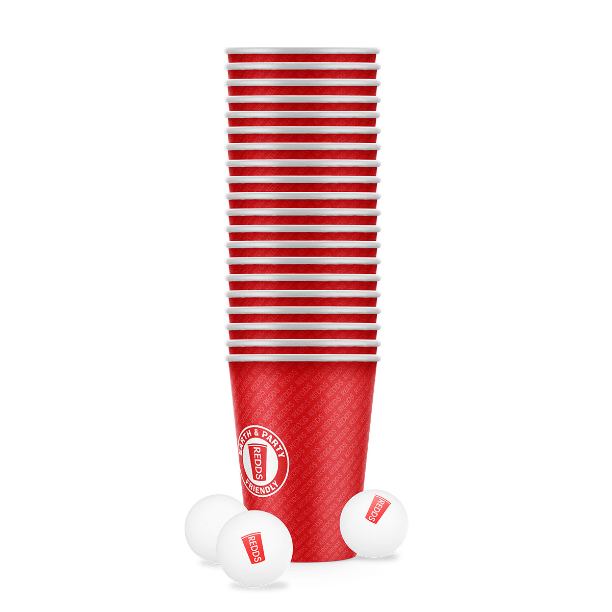 Redds Paper Cup Pong Pack with w. Ping Pong Balls 425ml (Pack of 20)