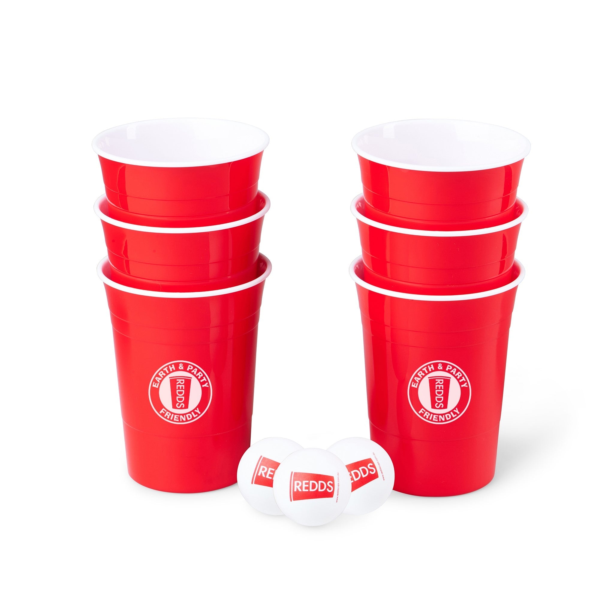 Redds Cup Pong Pack with 20 Cups & 3 Ping Pong Balls 425ml