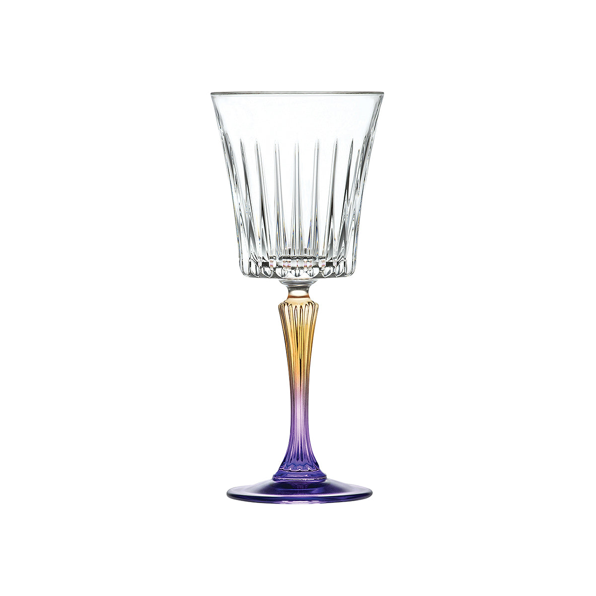 RCR Cristalleria Gipsy Red Wine 300ml Yellow & Purple
