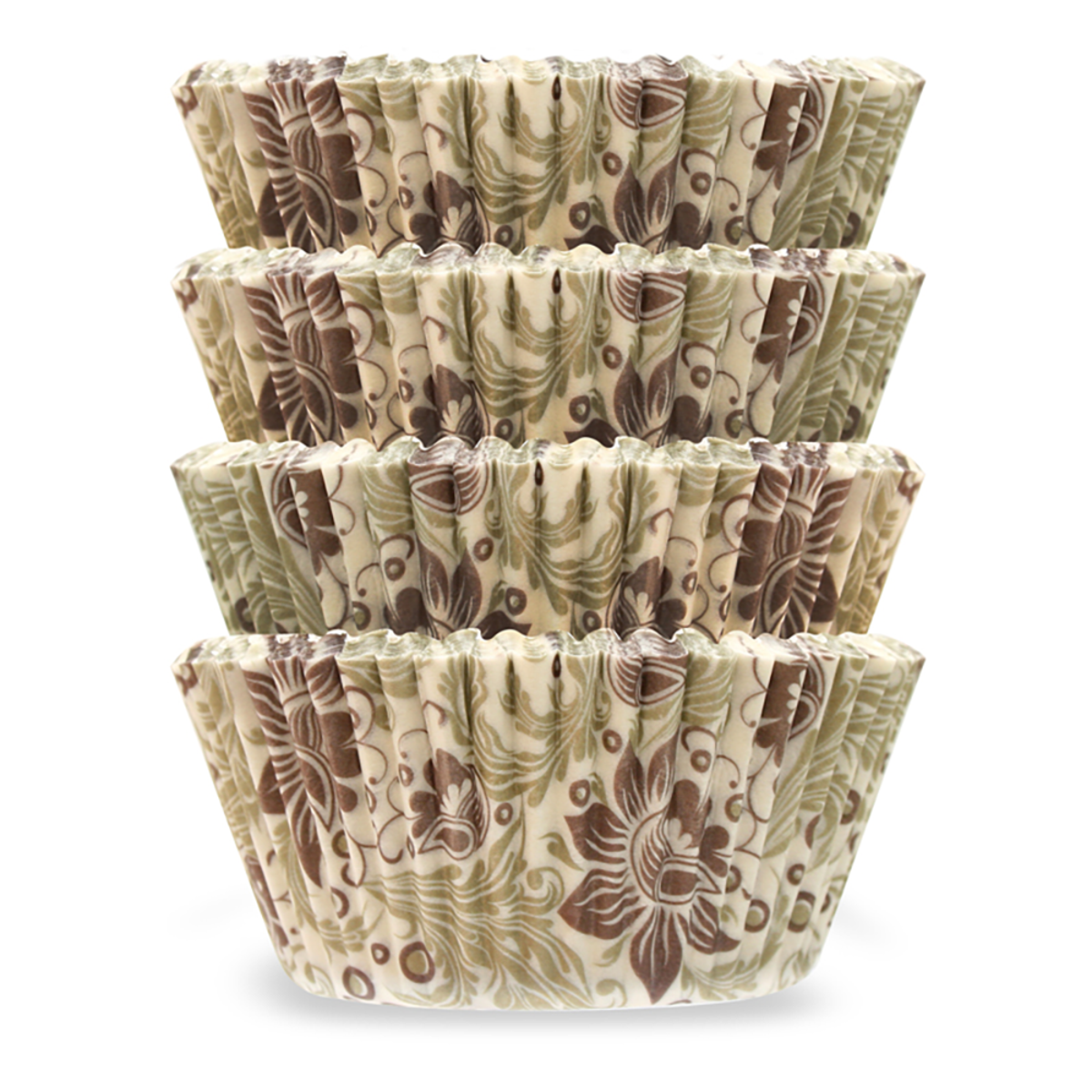 G&S Bake Cups Pack of 80 – Floral Gold & Brown