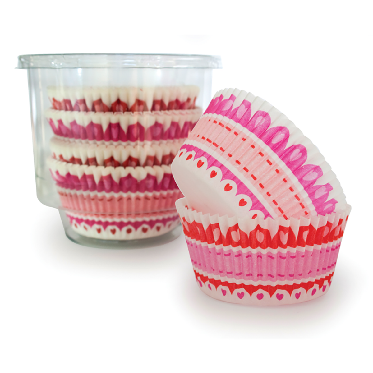 G&S Bake Cups Pack of 80 – Frills Red & Pink